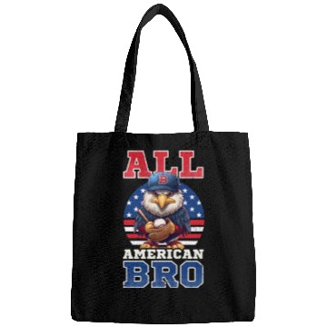 Discover 4th Of July Baseball All American Bro Eagle Bags