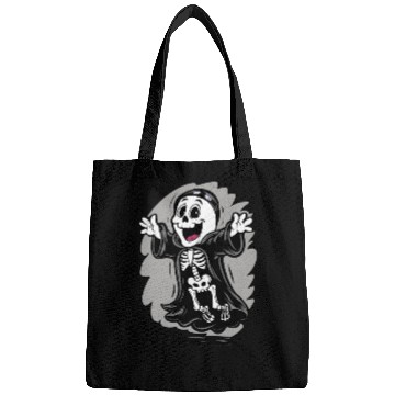 Discover Ghost Dressed as a Skeleton For Halloween Bags