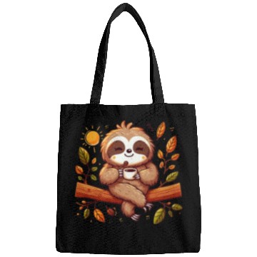 Discover Sloth drinking a cup of coffee Bags