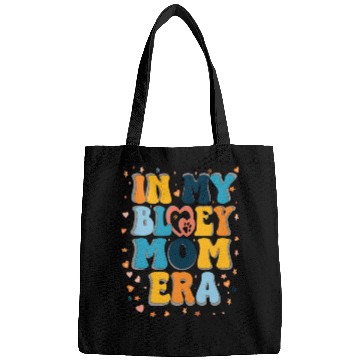 Discover Women in My Mom Era Mama Dog Paw Funny Letter Bags