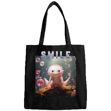 Discover Whimsical Axolotl with Bubbles Bags