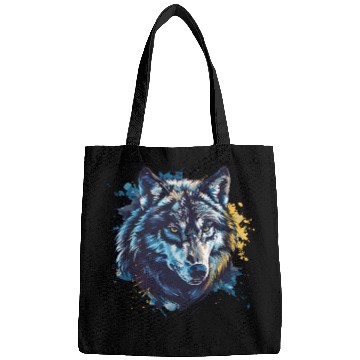 Discover Alpha Wolf Paint Splash Bags