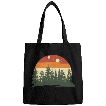 Discover Sunset Silhouette Pine Forest Retreat Bags