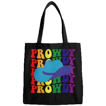 Discover Prowdy Gay Lesbian Howdy Cowboy LGBTQ Pride Groovy Bags