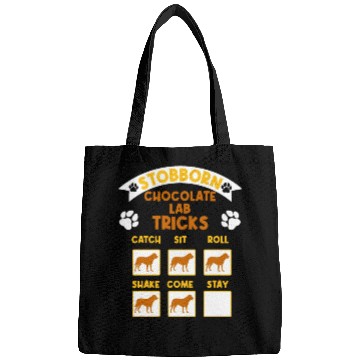 Discover Brown Labrador STUBBORN CHOCOLATE LAB TRICKS Bags
