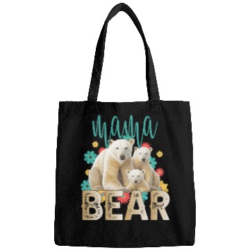 Discover Mama Bear Gift Rose Flowers Mama Bear with 2 Cubs Bags