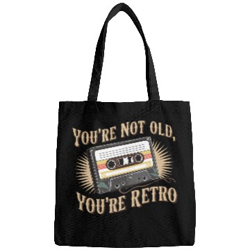 Discover You're Not Old You're Retro Classic Cassette Tape Bags