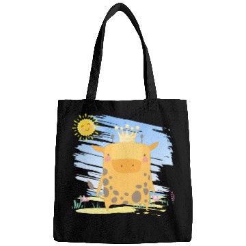 Discover Kawaii King Giraffe Using Crown Adorable Cartoon Bags