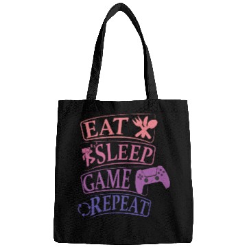Discover eat sleep game repeat Bags