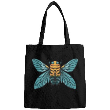 Discover Funny Cicada Retro Vintage Cicada 2024 Invasion Bags