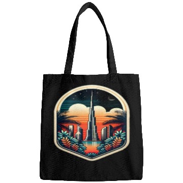 Discover Dubai City United Arab Emirates Vintage Travel Bags