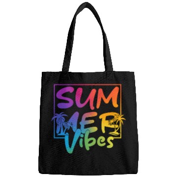 Discover Summer Vibes Colorful Palm Retro Summer Bags