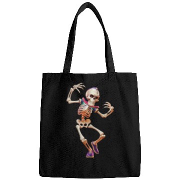 Discover Skeleton With Headphones Dancing to the Beat Bags