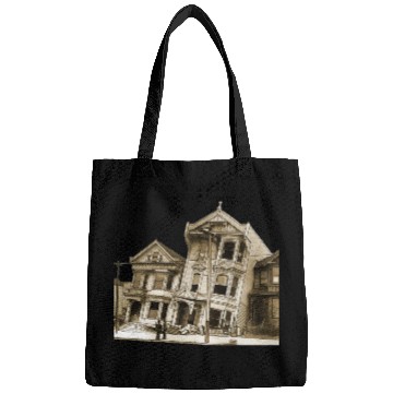 Discover San Francisco 1906 Earthquake Illustration URM Bags