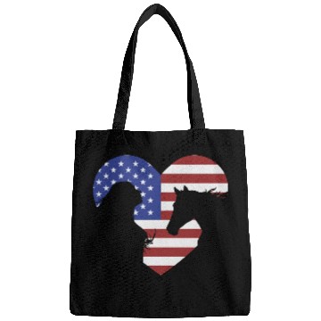 Discover American Flag Horse lover for girls & women Bags