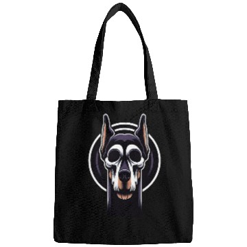 Discover Neon Doberman Skull Edge Bags