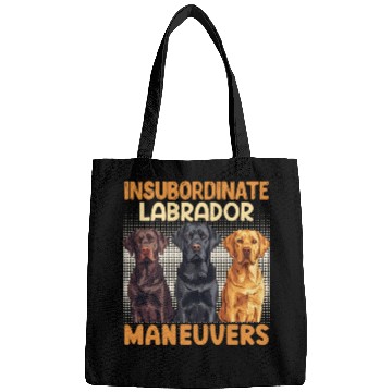 Discover Labrador Dog INSUBORDINATE LABRADOR MANEUVERS Bags