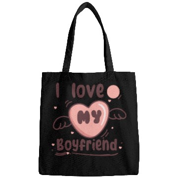 Discover i love my boyfriend Bags