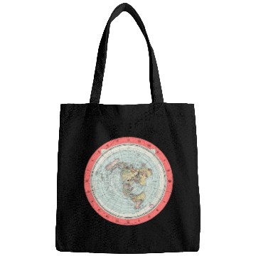 Discover Flat Earth Theory World Map - Funny Conspiracy The Bags