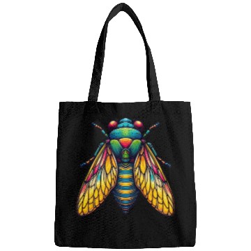 Discover Colorful Cicada Insect Great Eastern Brood Cicada Bags