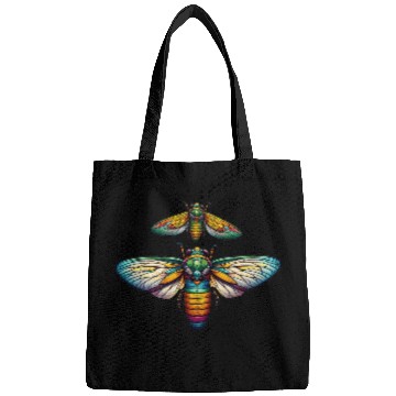 Discover Colorful Cicada Insect Great Eastern Brood Cicada Bags