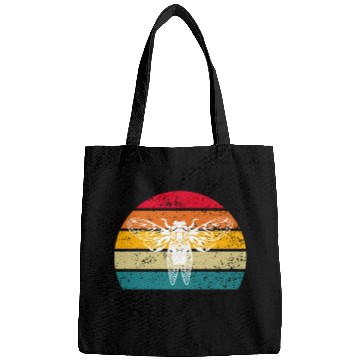Discover Cicada Whisprer, Retro Sunset Summertime 80's 90's Bags