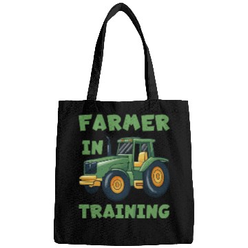 Discover Funny Tractor Boy Farmer In Training Bags
