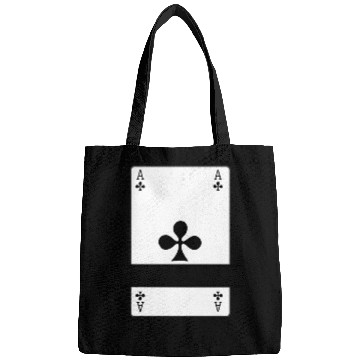Discover Playing card Club ace with banner space Bags