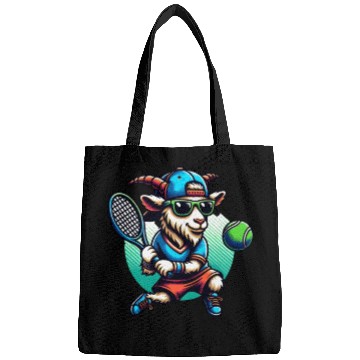 Discover Goat Tennis Player Court Match Design Bags