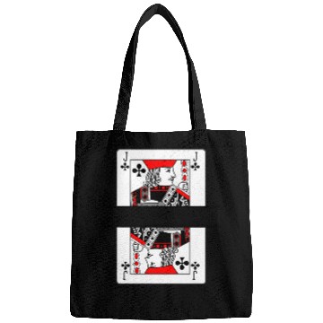 Discover Playing card clover jack with banner space Bags