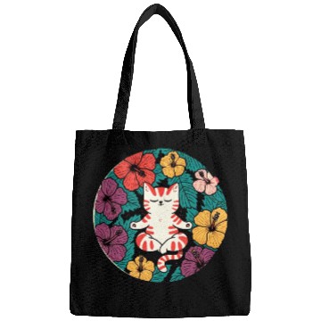 Discover Zen Hibiscus Cat Bags