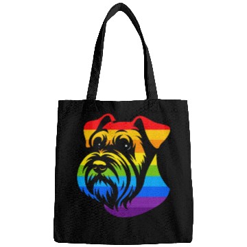 Discover Miniature Schnauzer Rainbow LGBT Gay Pride Lesbian Bags