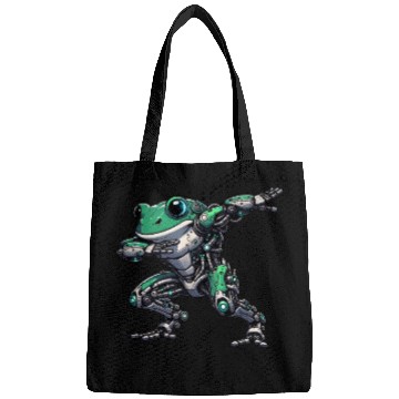 Discover Cool Robot Frog Dabbing Mech Cyborg Bags