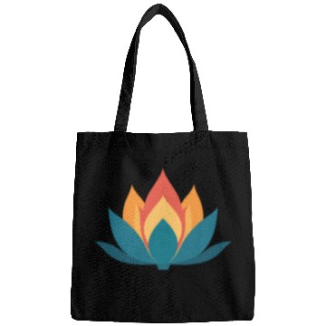 Discover Lotus With Orange Blue Petals Bags