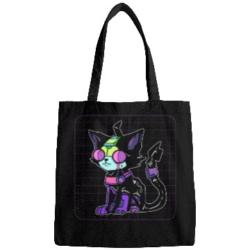 Discover Cyberpunk Cat Game Developer Bags