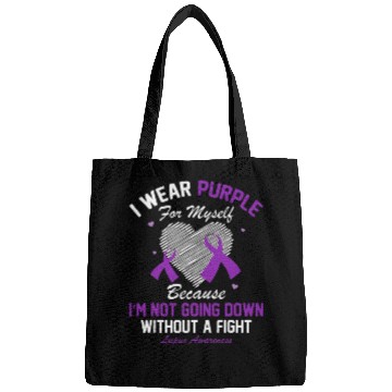 Discover I Wear Purple For Myself Lupus Awareness Heart Bags