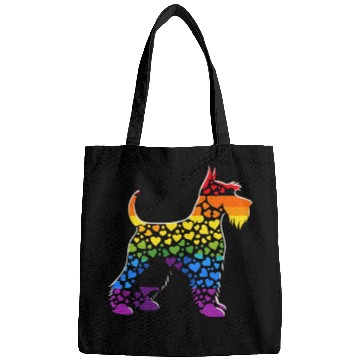 Discover Miniature Schnauzer Rainbow LGBT Gay Pride Lesbian Bags