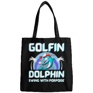 Discover Dolphin playing golf Bags | Gift for dad | Gift