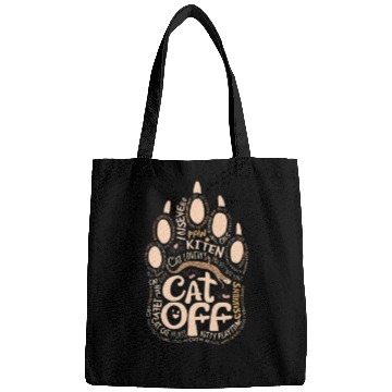 Discover Cat Paw typography Bags