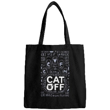 Discover Cat Paw typography Bags