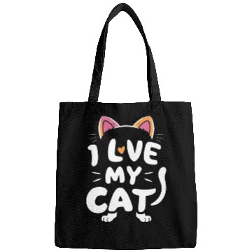 Discover Cat typography Bags