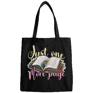 Discover Reading Just One More Page Literature Avid Reader Bags