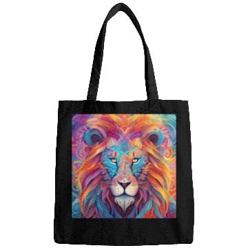 Discover Majestic Rainbow Lion Bags