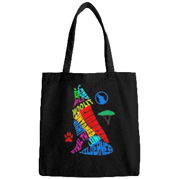 Discover Majestic Wolf Howling in its Vibrant Habitat Bags