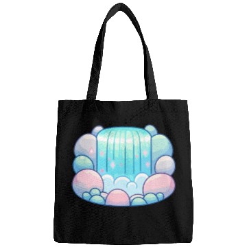 Discover Serene Cascade: Pastel Waterfall Bliss Bags