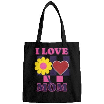 Discover " I LOVE U MOM " design: mothers day Bags