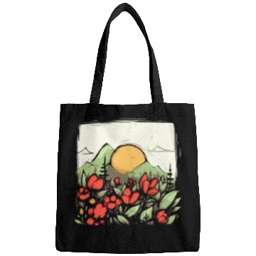 Discover Japan Yellow Sun: Nature and Flowers Bags