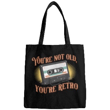 Discover You're Not Old You're Retro Classic Cassette Tape Bags