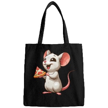 Discover Lab Rat Loves Pizza Humorous Bags