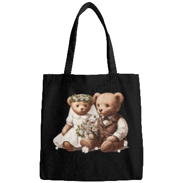 Discover Vintage wedding: teddy bear bride and groom Bags